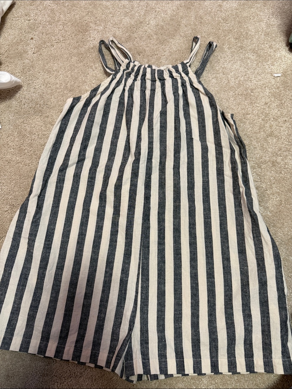 Zara Black and White Striped Kids' Jumpsuit